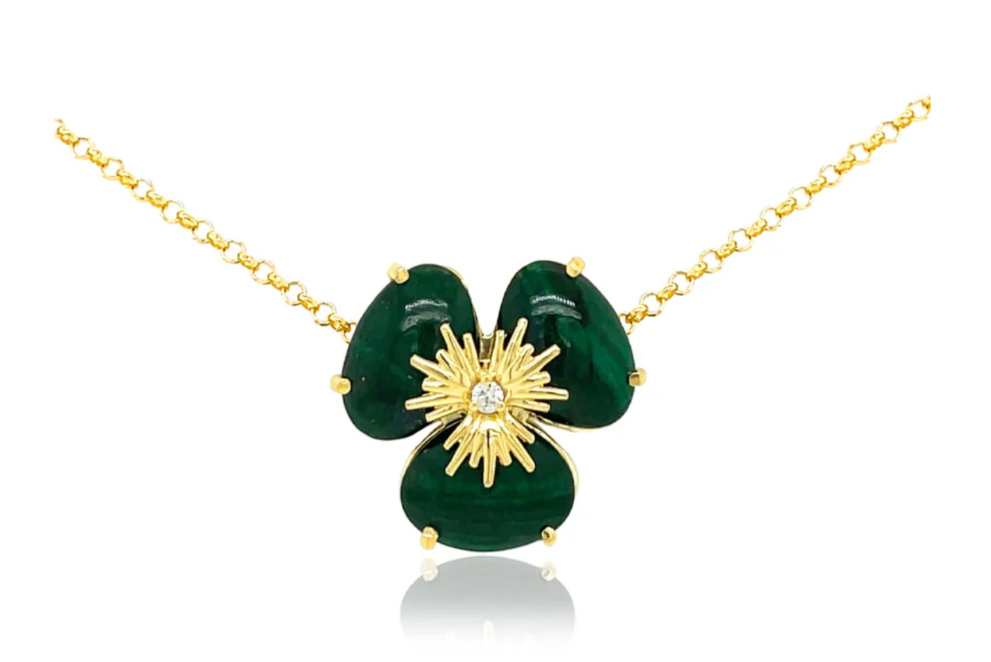 18K PENSÉE NECKLACE - (SMALL)