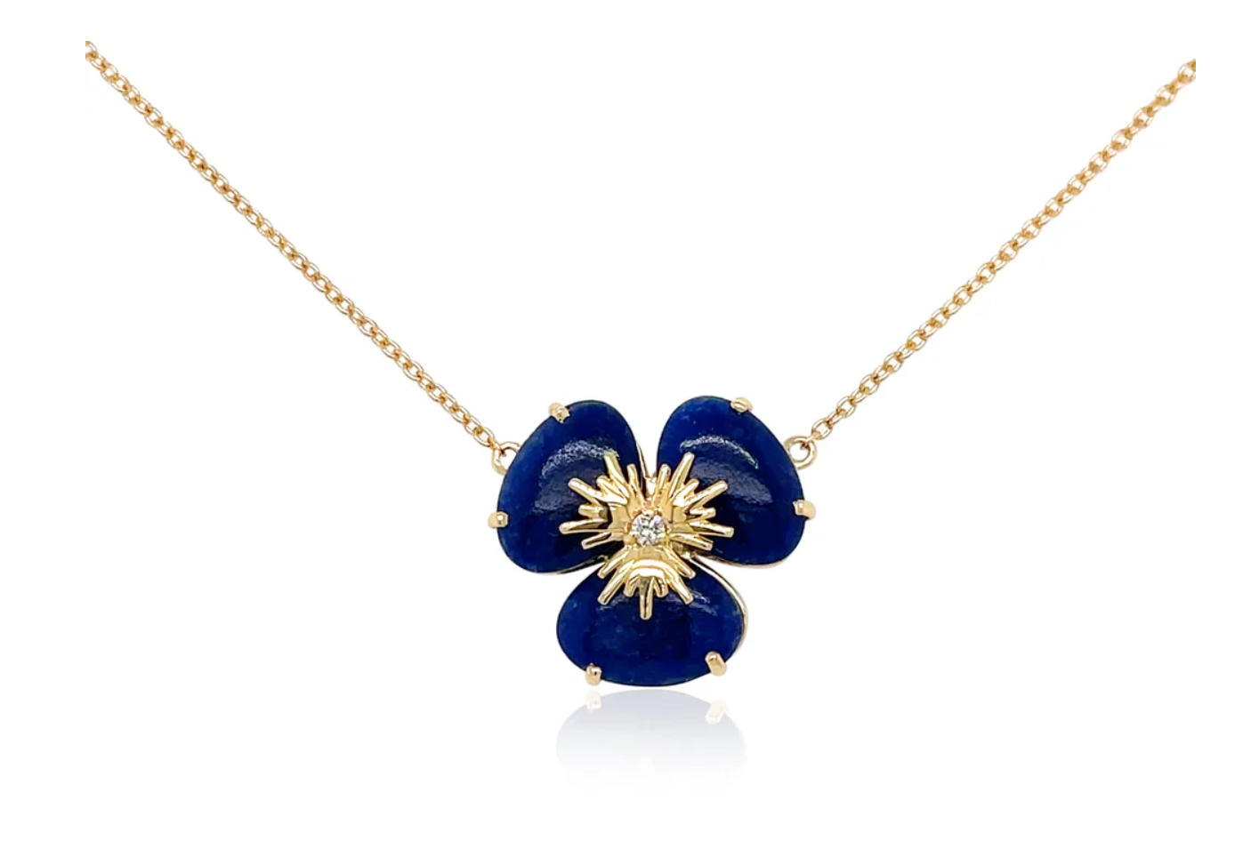 18K PENSÉE NECKLACE - (SMALL)