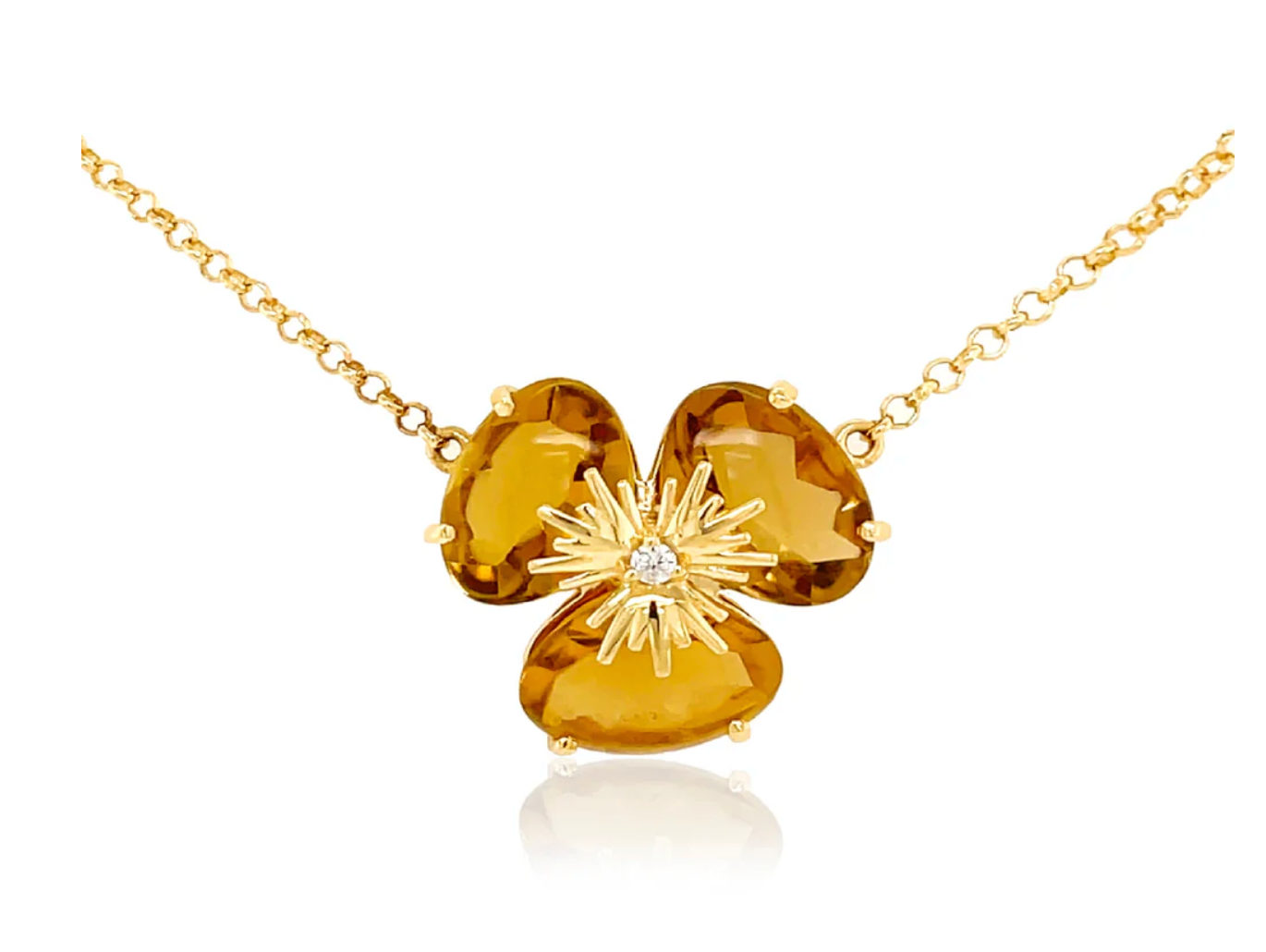 18K PENSÉE NECKLACE - (SMALL)