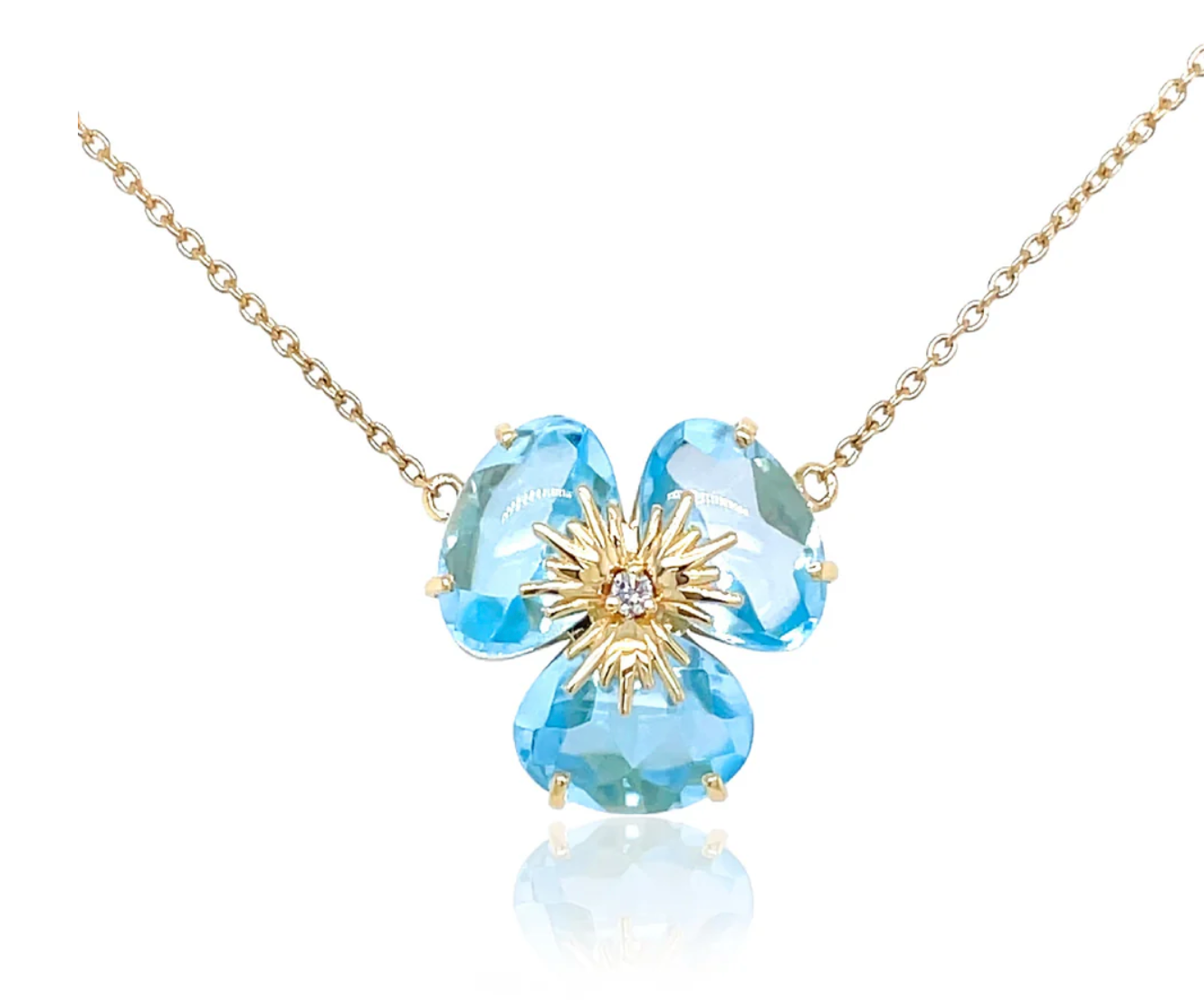 18K PENSÉE NECKLACE - (MEDIUM)