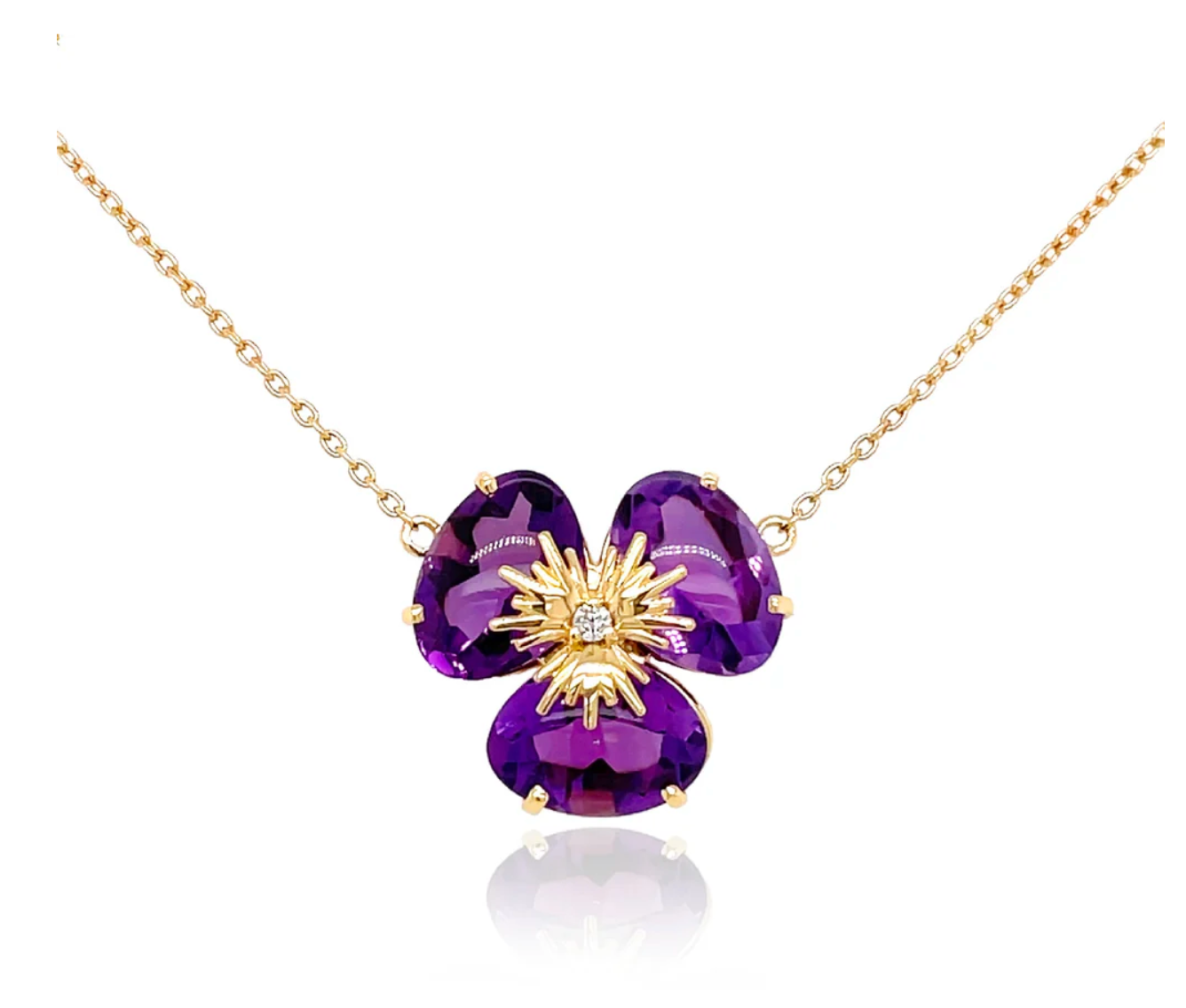 18K PENSÉE NECKLACE - (SMALL)