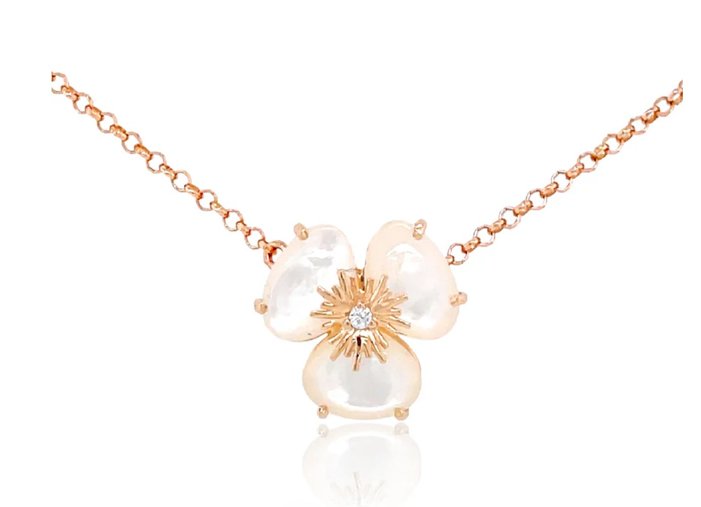 18K PENSÉE NECKLACE - (MEDIUM)