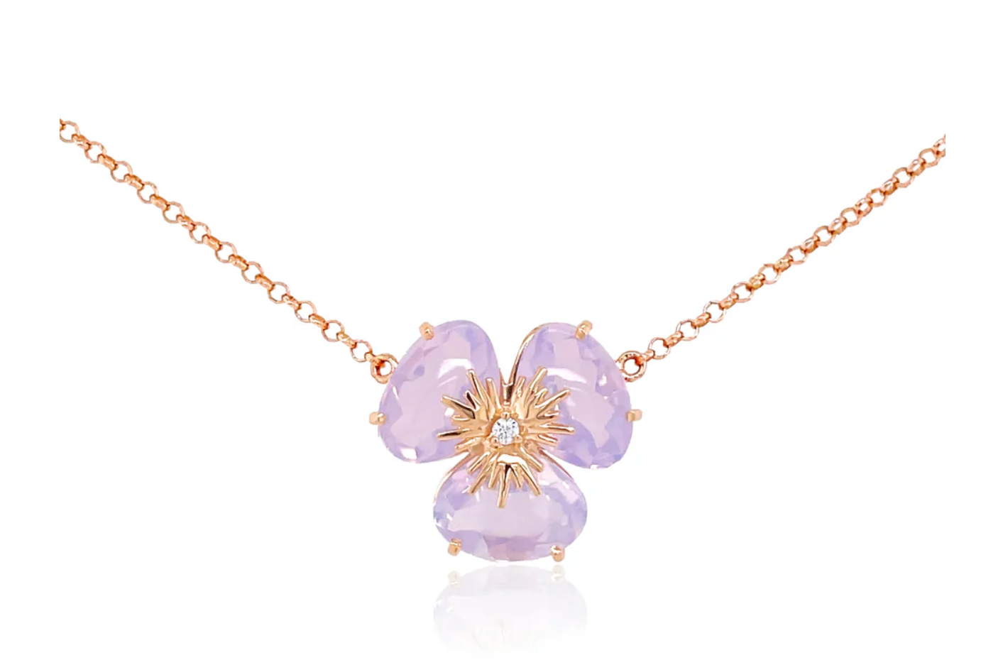 18K PENSÉE NECKLACE - (SMALL)