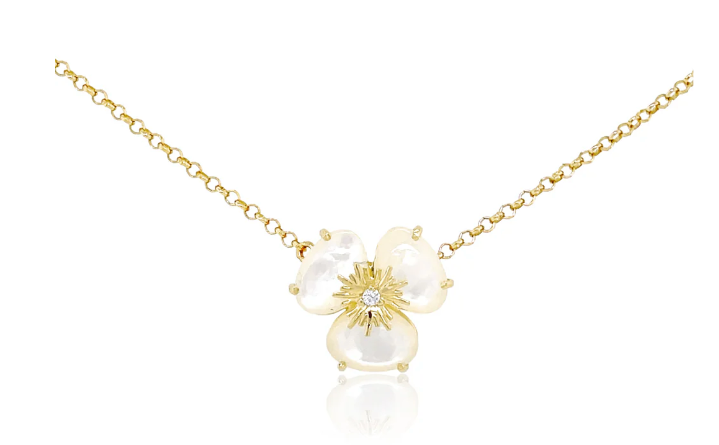 18K PENSÉE NECKLACE - (SMALL)