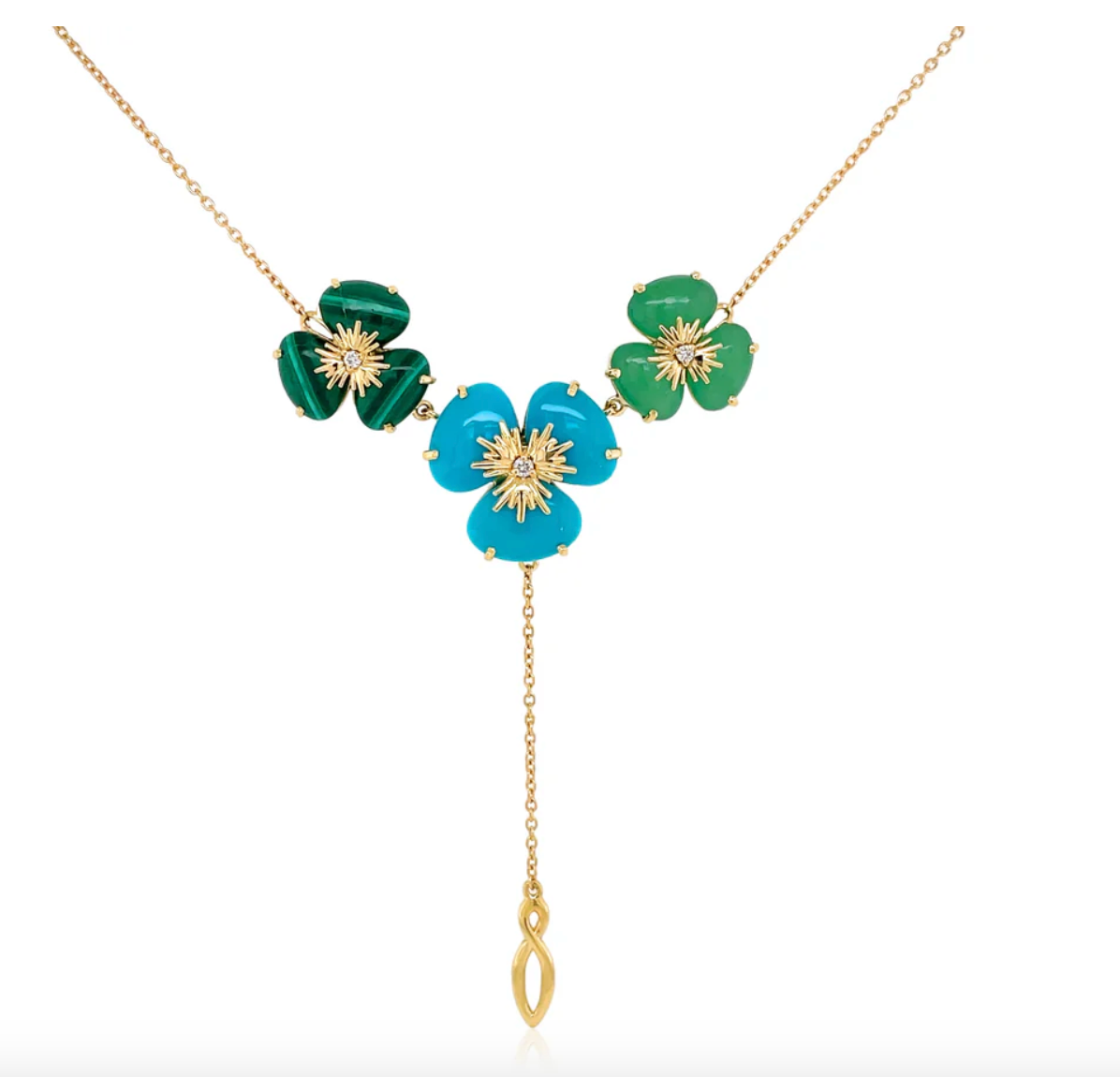 18K PENSÉE NECKLACE