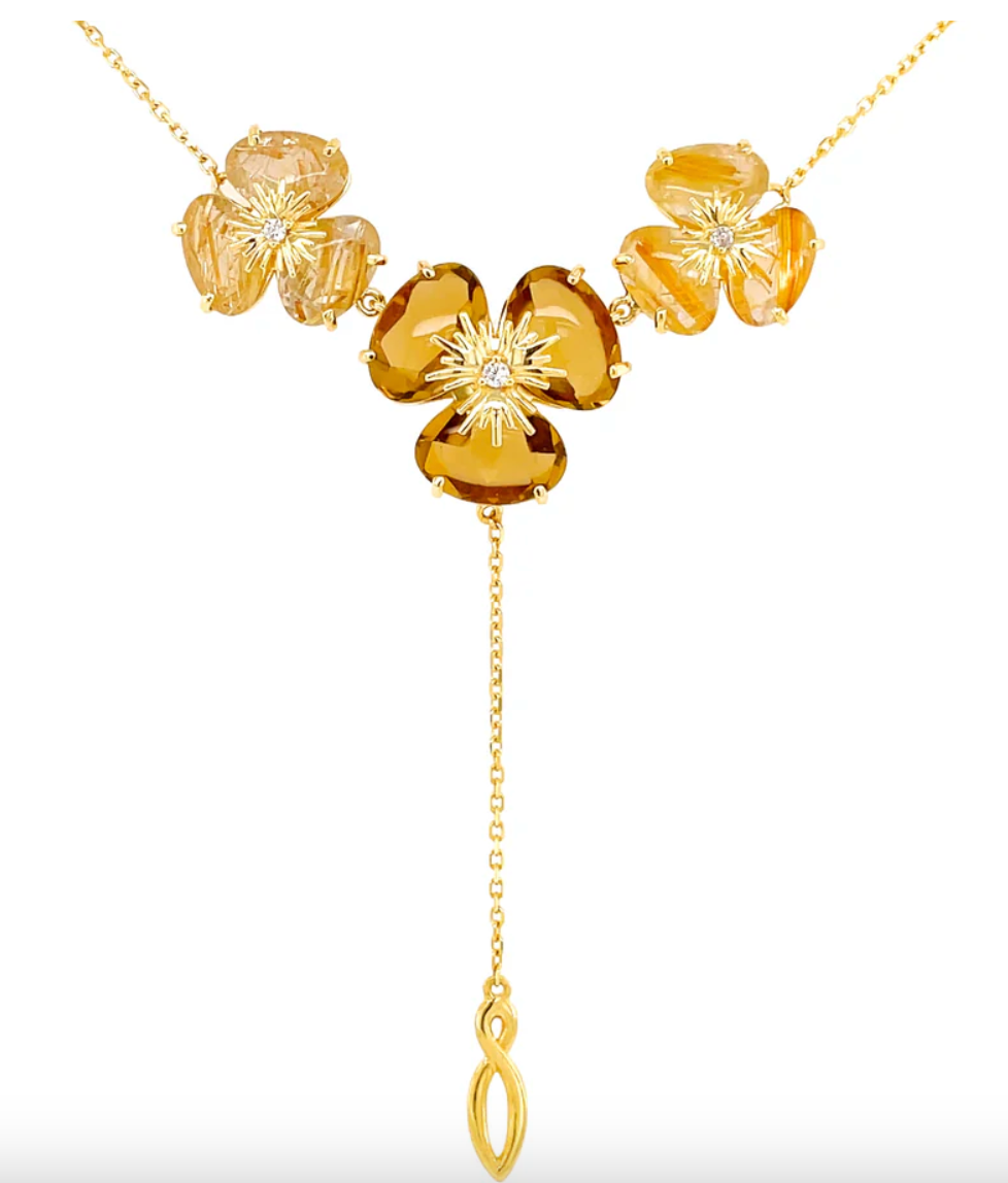 18K PENSÉE NECKLACE