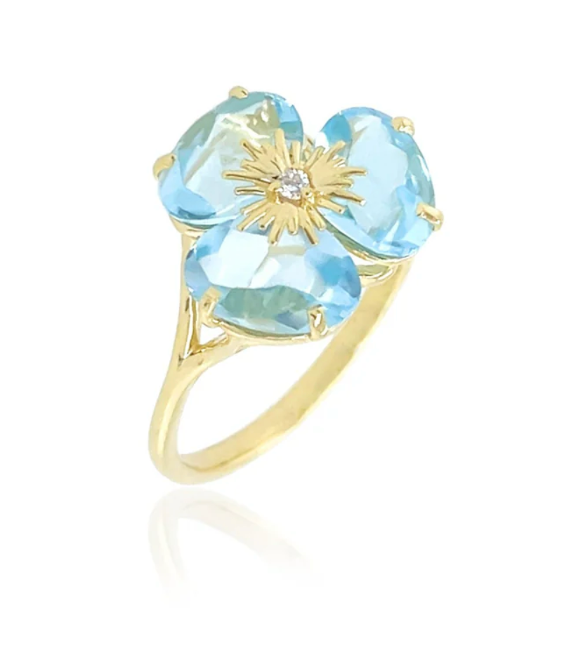 18K PENSÉE RING -  (SMALL)