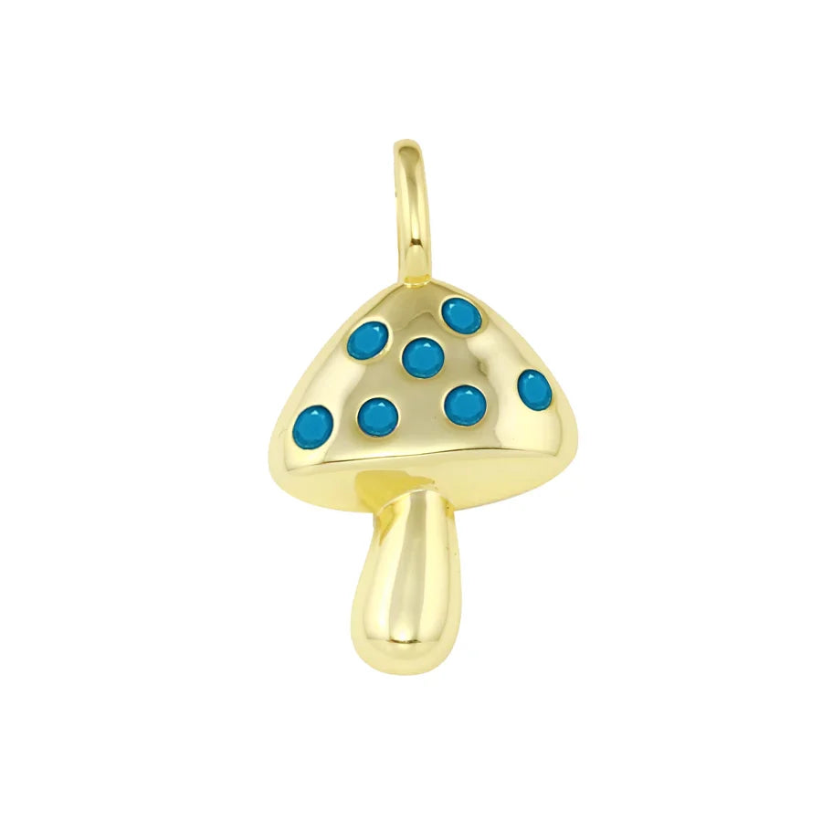 Turquoise Mushroom Charm