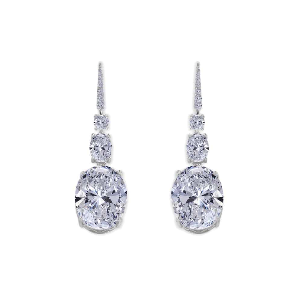 Victoria 26 Earrings Diamond White