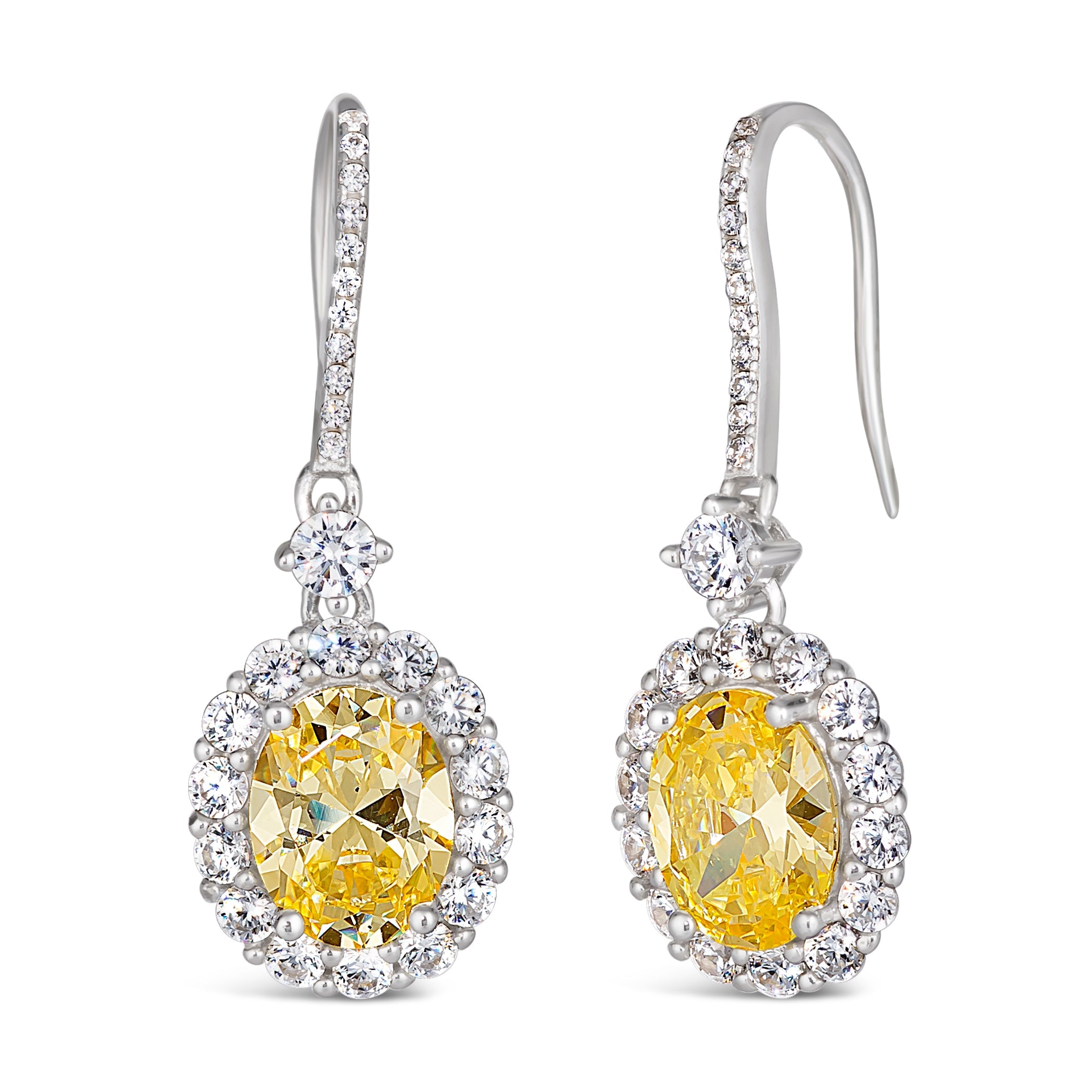 Kennedy Oval Crystalline Earrings