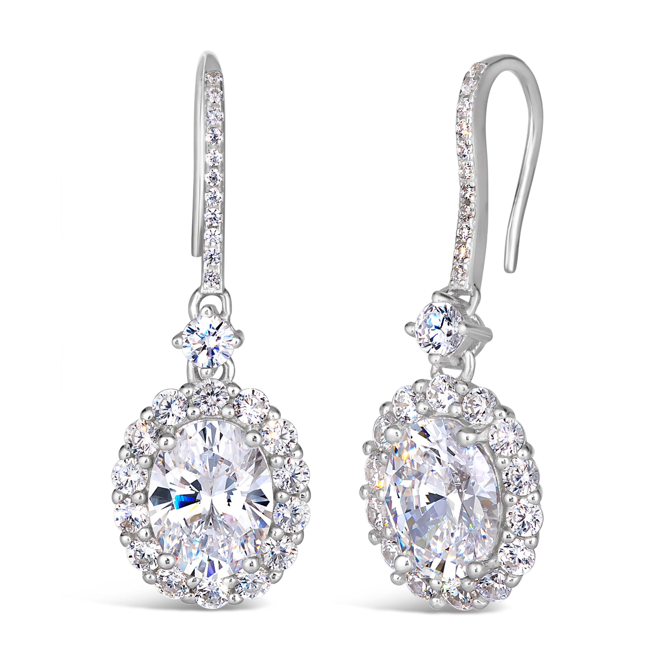 Kennedy Oval Crystalline Earrings