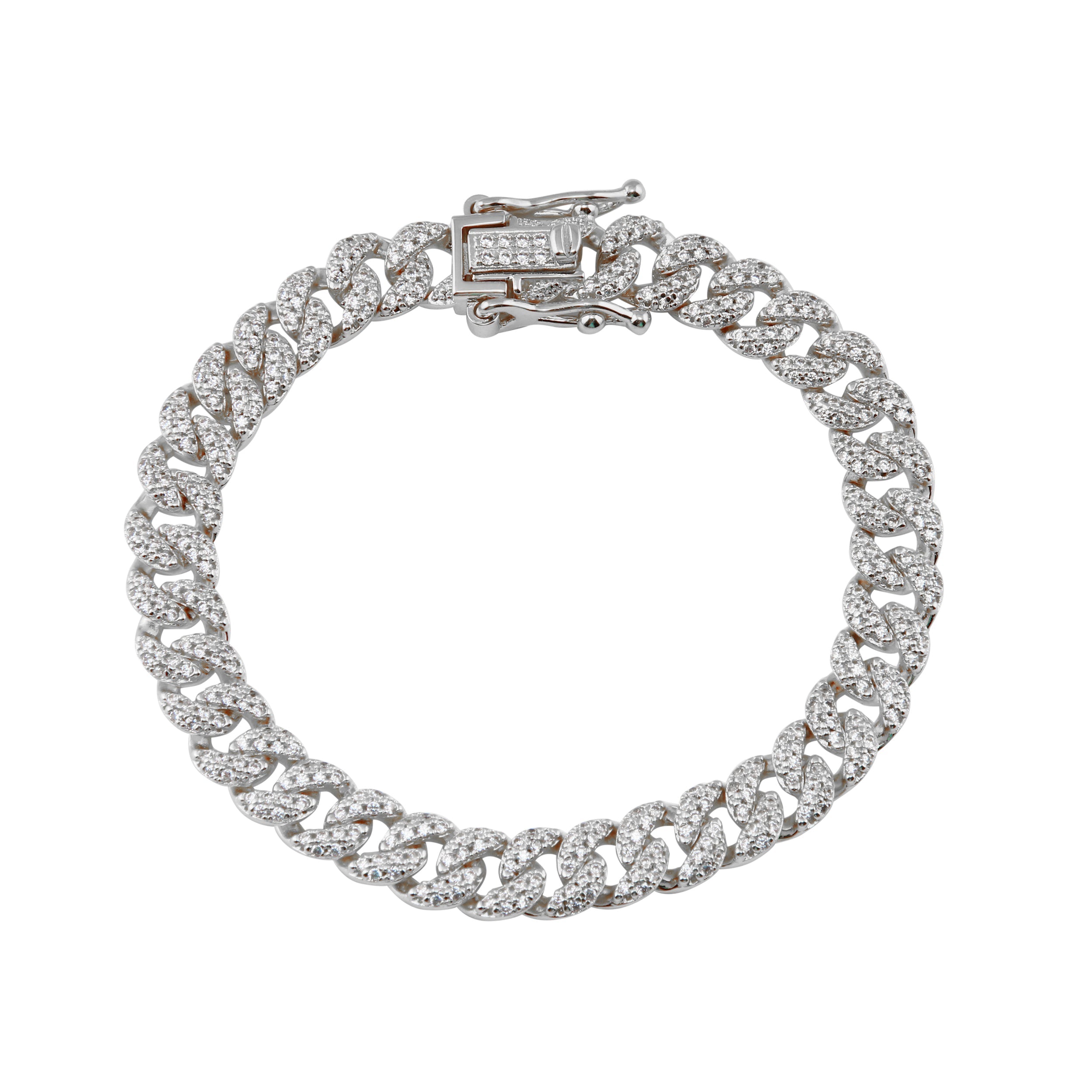 Pave Cuban Chain Bracelet