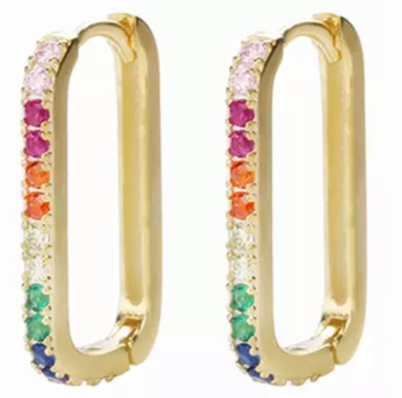 Rectangle Diamond Hoops