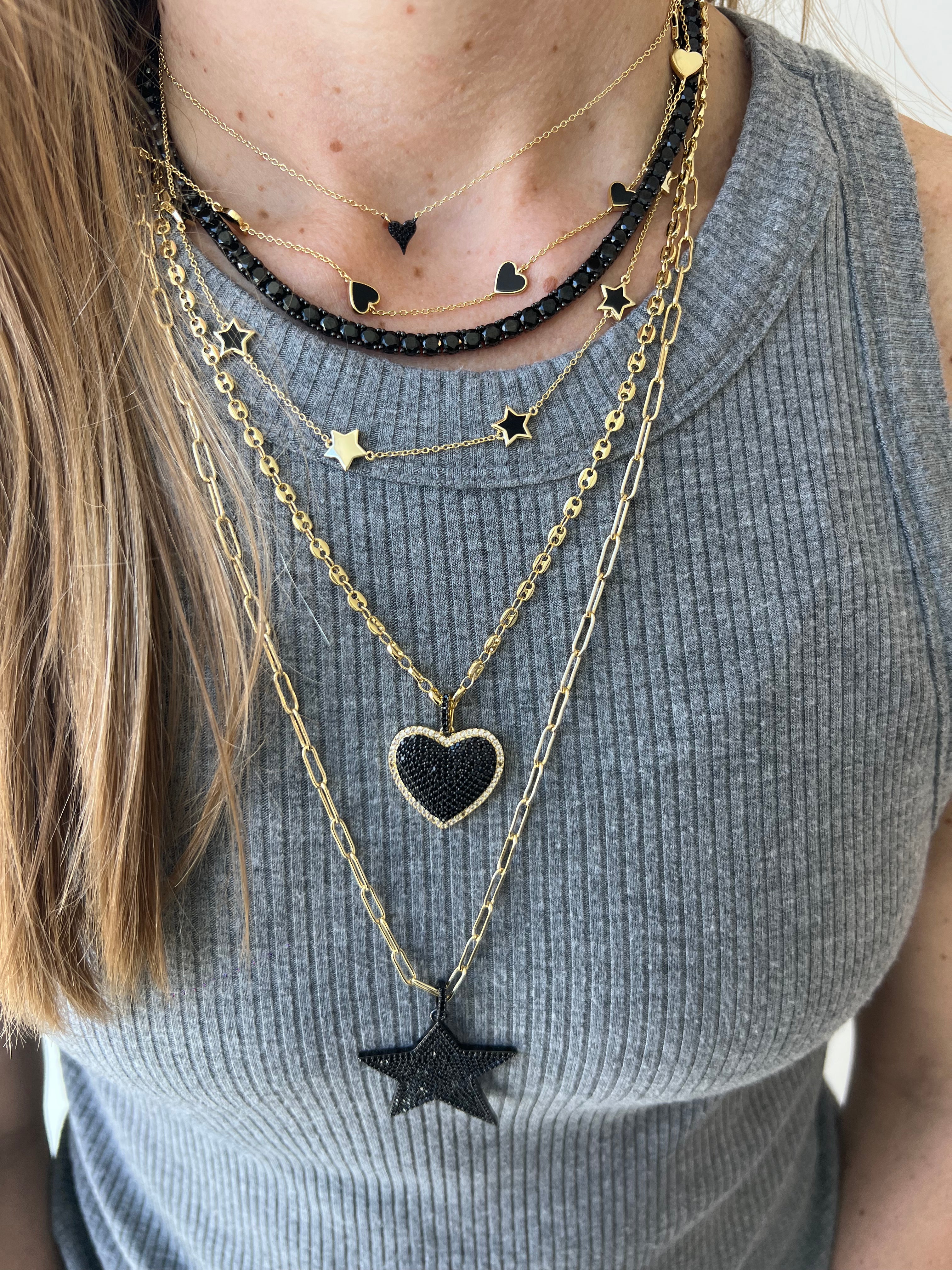 Multi Stone Star Necklace