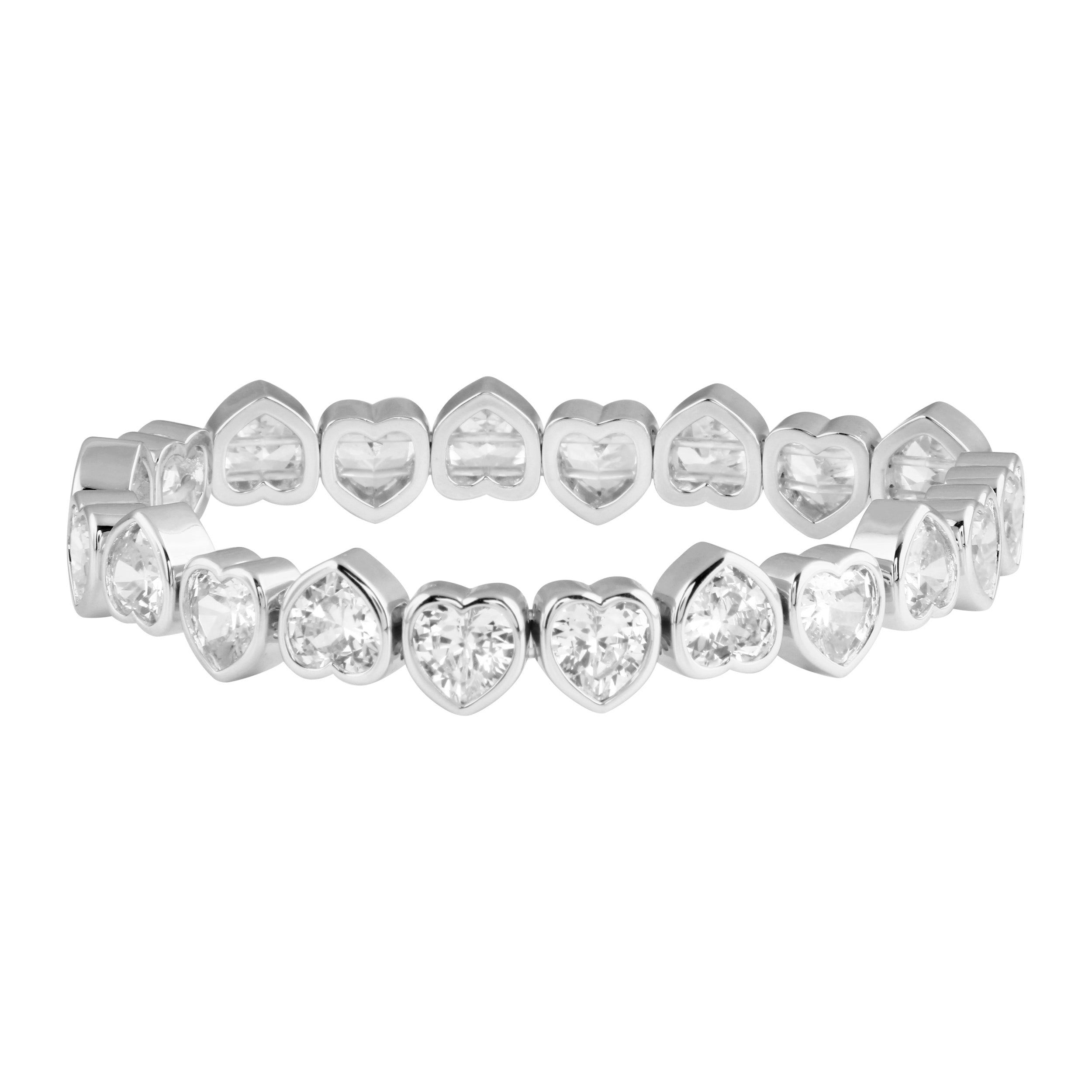 Stretchy Bezel Heart Bracelet