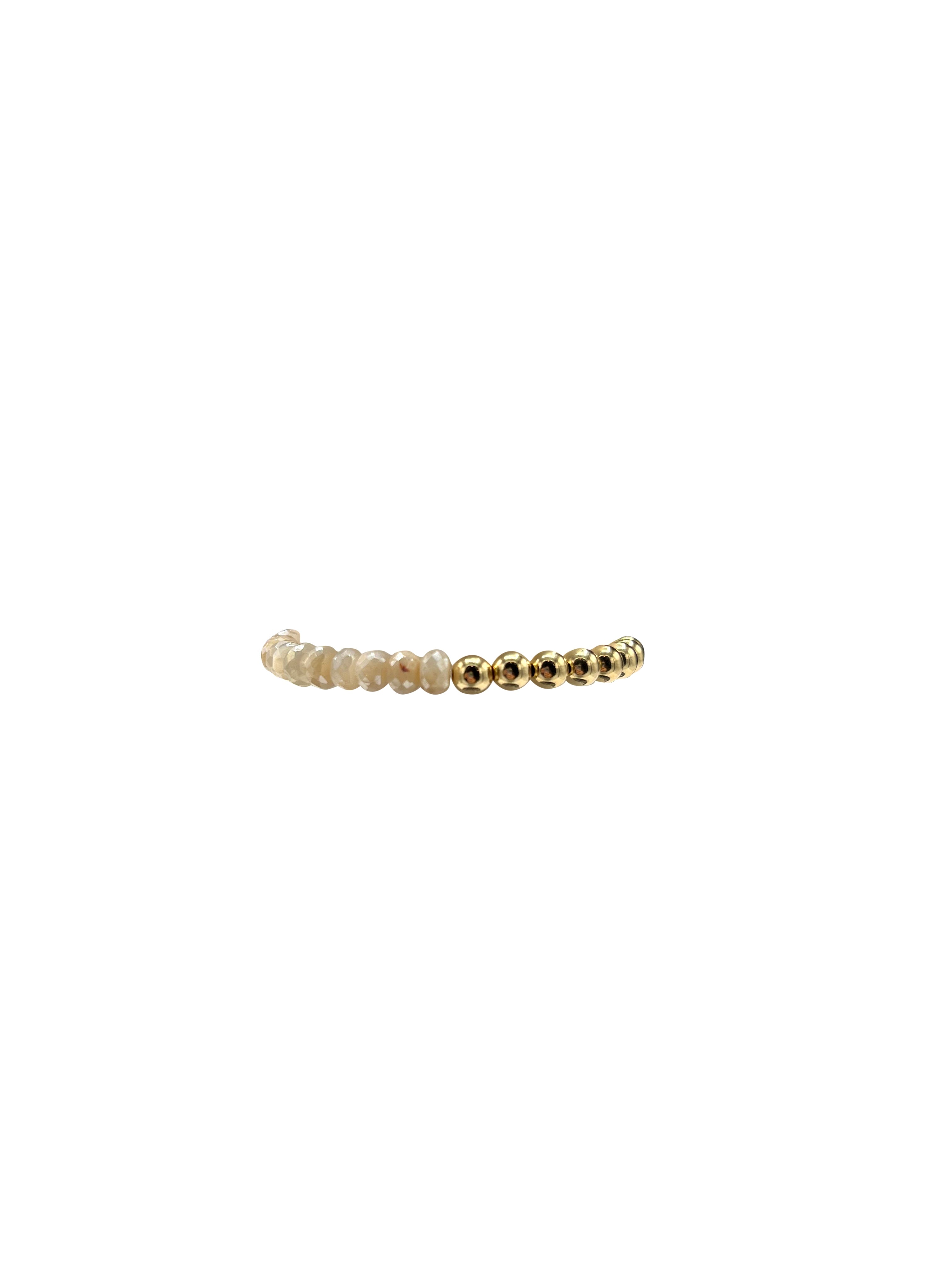 6MM Signature Bracelet with Champagne Moonstone