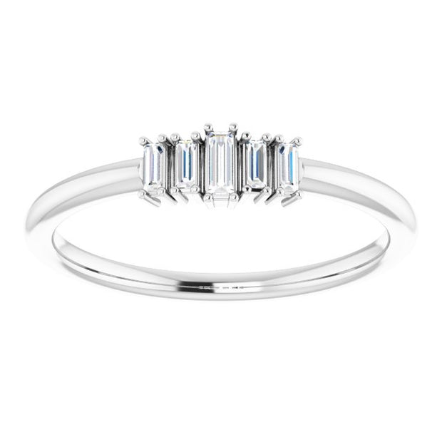 Five Diamond Stackable Ring