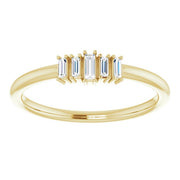 Five Diamond Stackable Ring