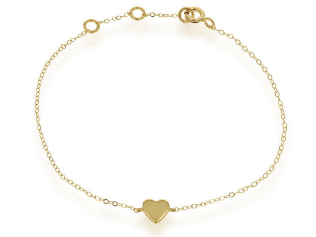 Mini Gold Heart Chain Bracelet