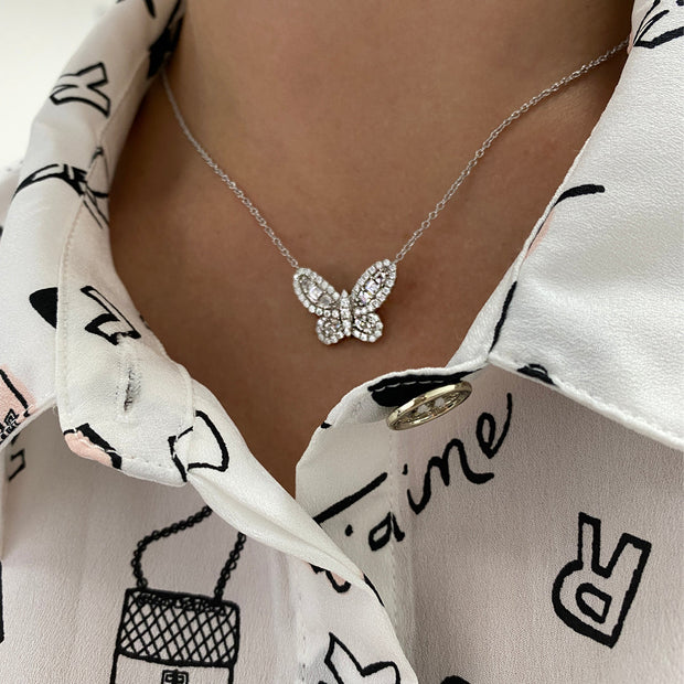 Olivia 80 Small Butterfly Necklace