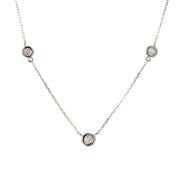 Round Bezel Diamond Necklace